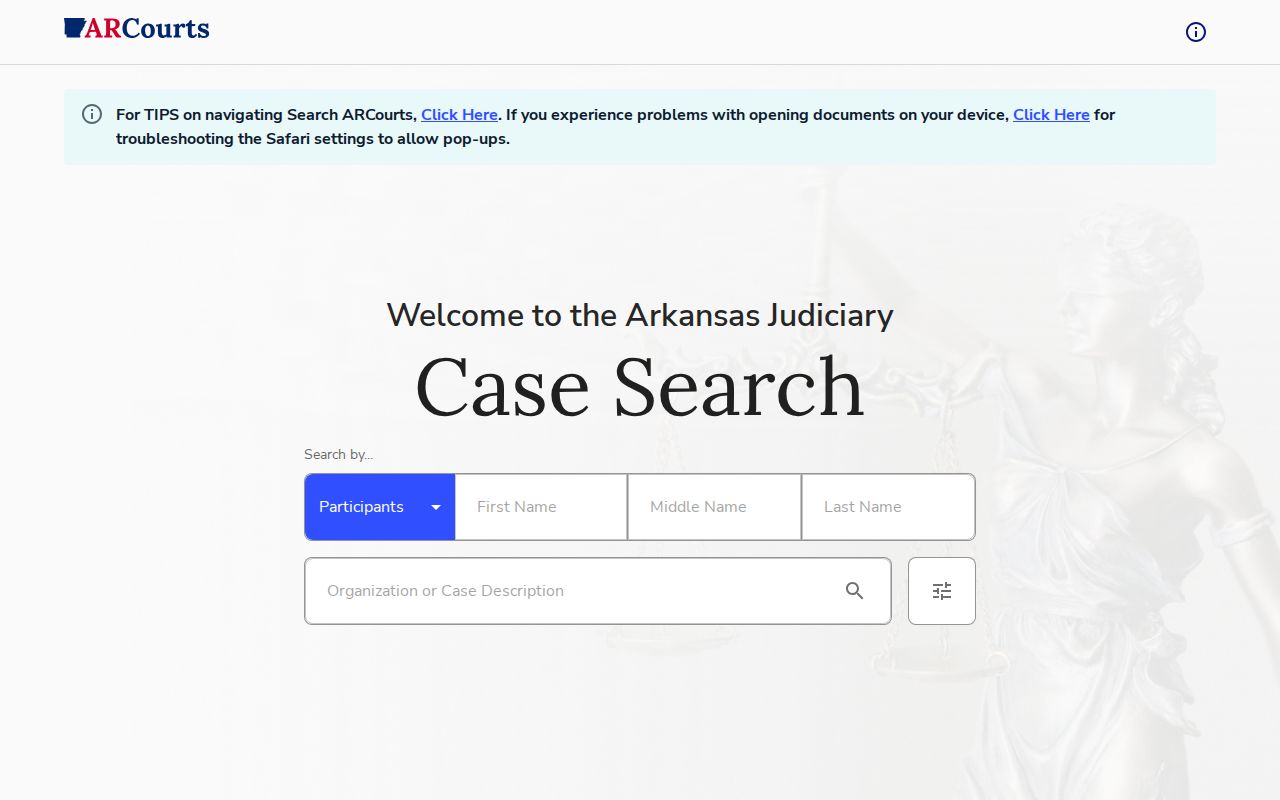 Crawford County bench warrant CourtConnect search interface